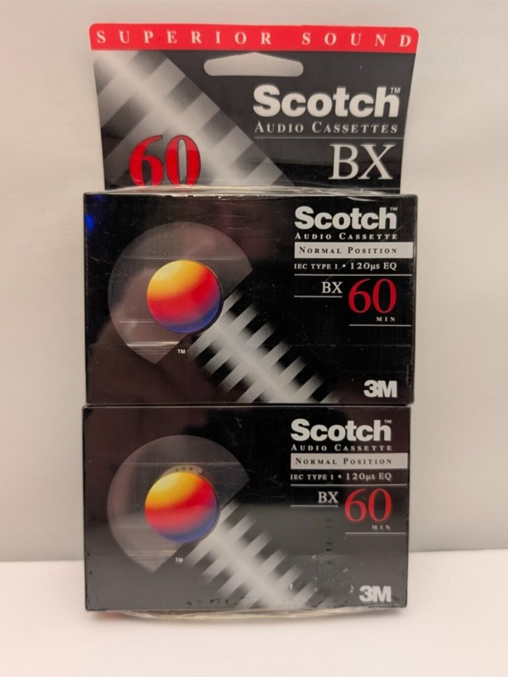 SCOTCH / 3M Audio Cassette 2-Pk | BX 60 Min | Normal Position | IEC TYPE I | NOS